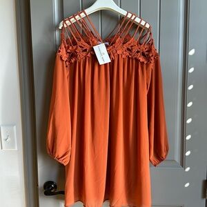 NWT Rust color boutique A line dress